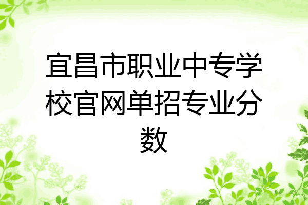 宜昌市职业中专学校官网单招专业分数