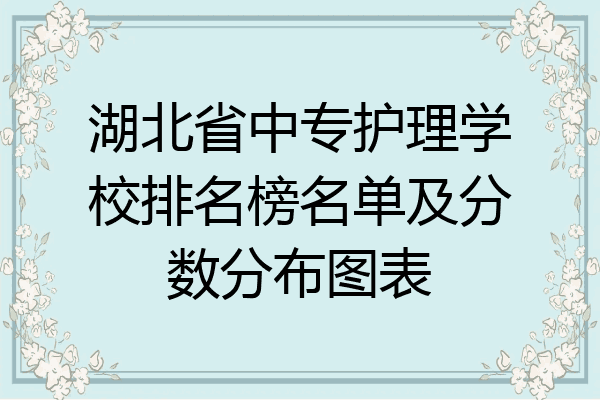 湖北省中专护理学校排名榜名单及分数分布图表