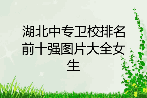 湖北中专卫校排名前十强图片大全女生