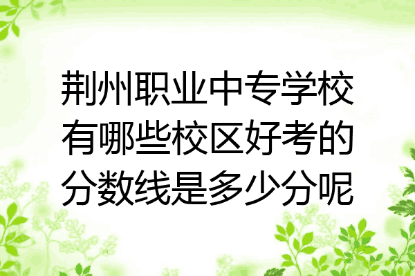 荆州职业中专学校有哪些校区好考的分数线是多少分呢