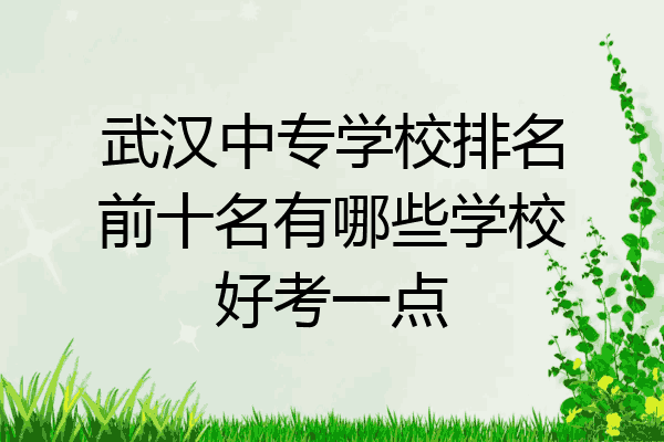 武汉中专学校排名前十名有哪些学校好考一点