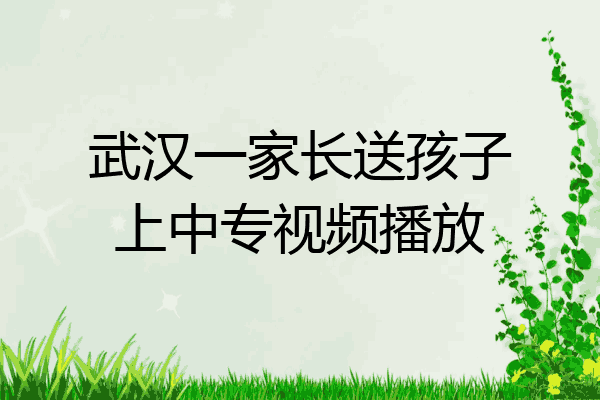 武汉一家长送孩子上中专视频播放