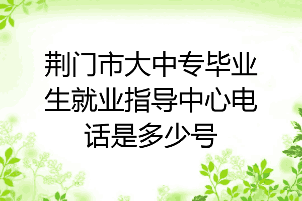 荆门市大中专毕业生就业指导中心电话是多少号