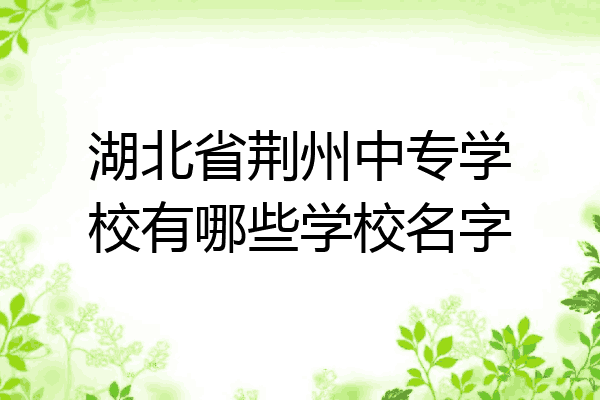 湖北省荆州中专学校有哪些学校名字