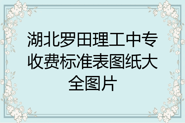 湖北罗田理工中专收费标准表图纸大全图片