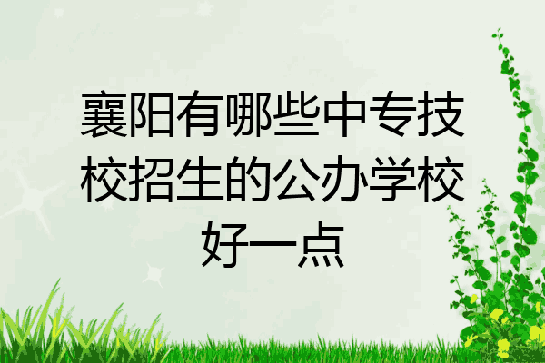 襄阳有哪些中专技校招生的公办学校好一点