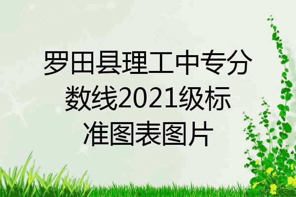 罗田县理工中专分数线2021级标准图表图片