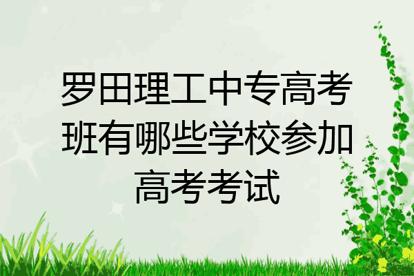 罗田理工中专高考班有哪些学校参加高考考试