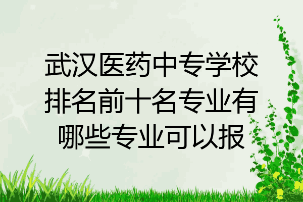 武汉医药中专学校排名前十名专业有哪些专业可以报