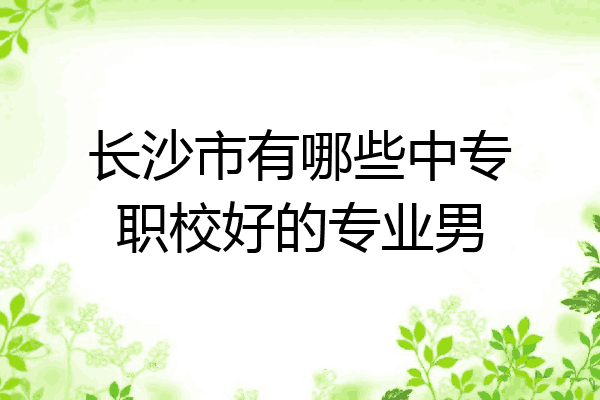 长沙市有哪些中专职校好的专业男