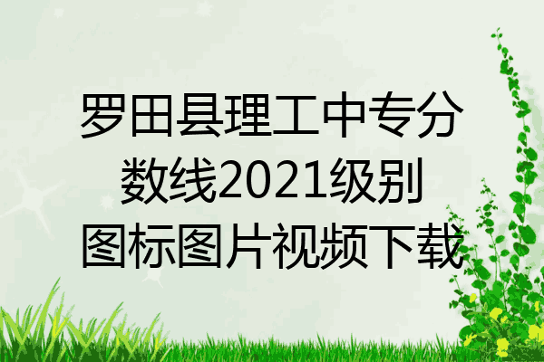 罗田县理工中专分数线2021级别图标图片视频下载