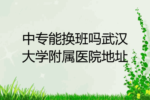 中专能换班吗武汉大学附属医院地址