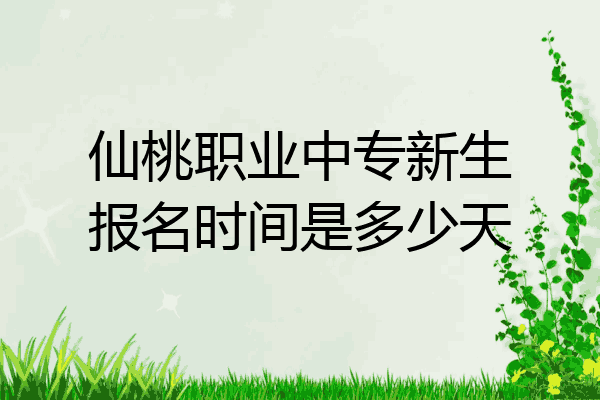 仙桃职业中专新生报名时间是多少天