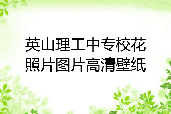 英山理工中专校花照片图片高清壁纸