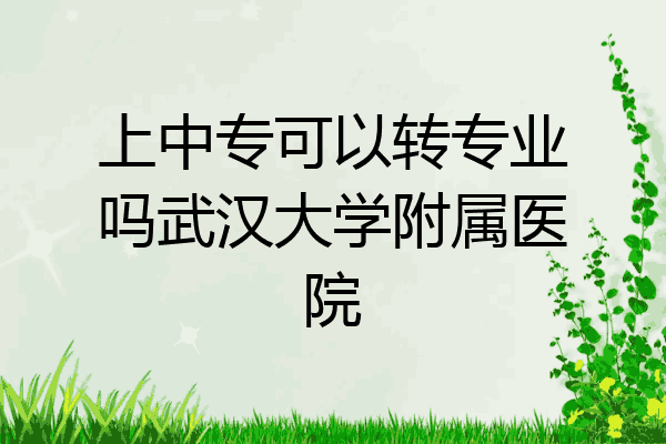 上中专可以转专业吗武汉大学附属医院