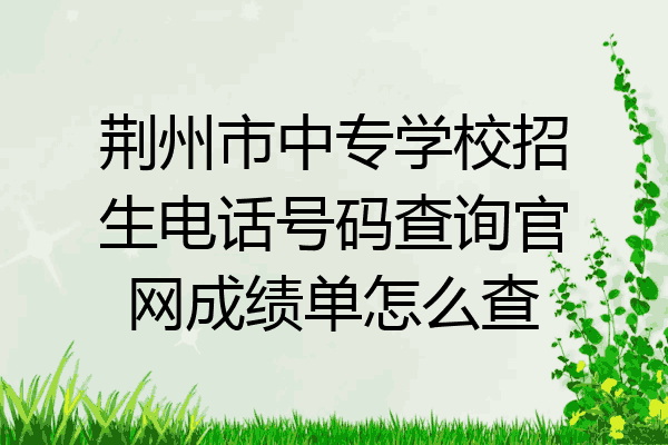 荆州市中专学校招生电话号码查询官网成绩单怎么查