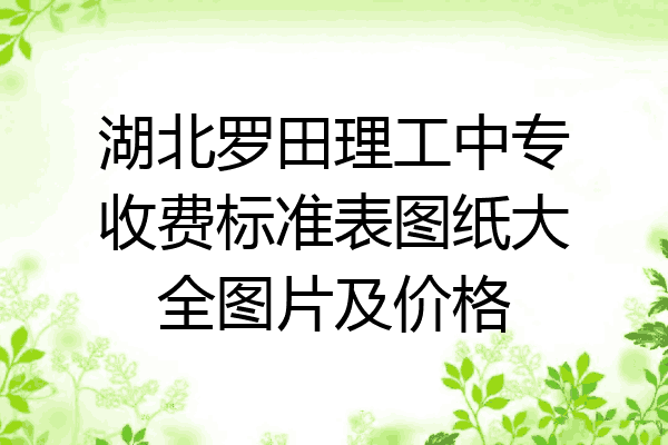湖北罗田理工中专收费标准表图纸大全图片及价格