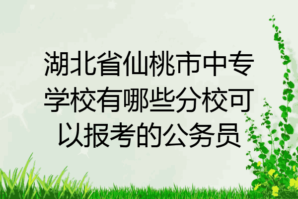 湖北省仙桃市中专学校有哪些分校可以报考的公务员