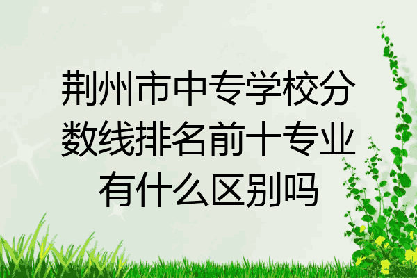 荆州市中专学校分数线排名前十专业有什么区别吗