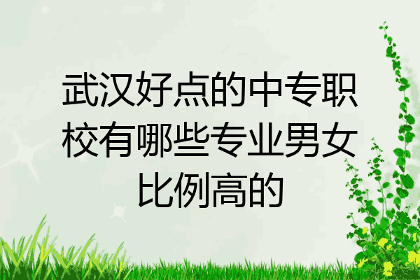 武汉好点的中专职校有哪些专业男女比例高的