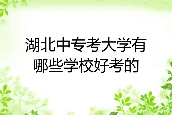 湖北中专考大学有哪些学校好考的