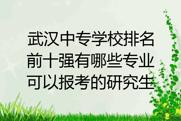 武汉中专学校排名前十强有哪些专业可以报考的研究生
