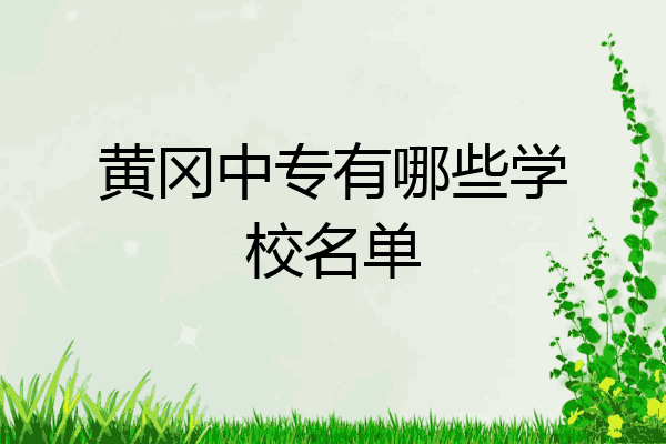 黄冈中专有哪些学校名单