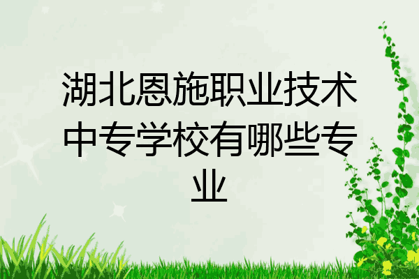 湖北恩施职业技术中专学校有哪些专业