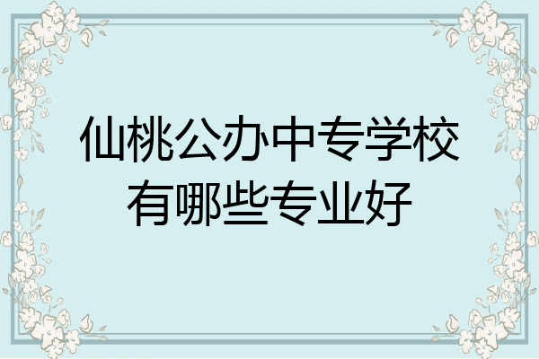 仙桃公办中专学校有哪些专业好