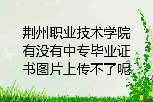荆州职业技术学院有没有中专毕业证书图片上传不了呢