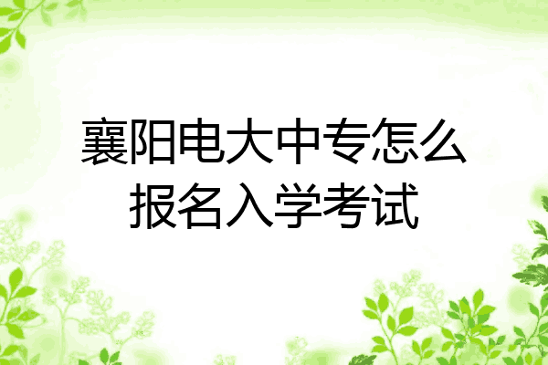 襄阳电大中专怎么报名入学考试
