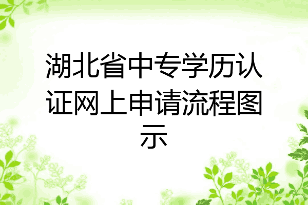 湖北省中专学历认证网上申请流程图示