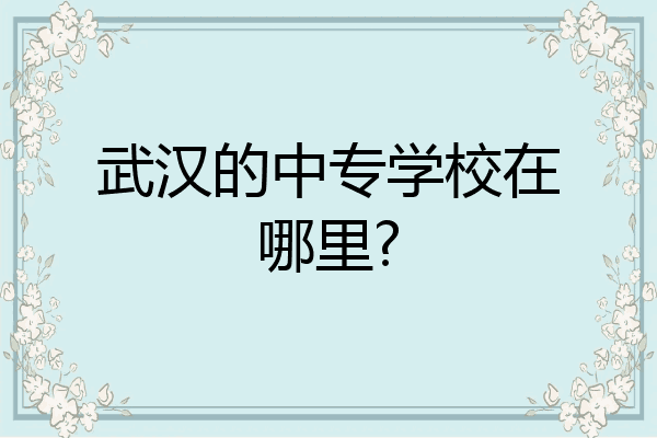 武汉的中专学校在哪里?