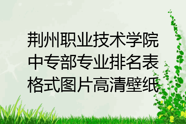 荆州职业技术学院中专部专业排名表格式图片高清壁纸