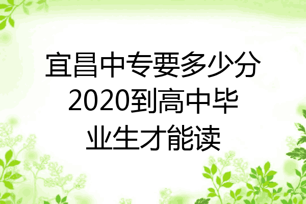 宜昌中专要多少分2020到高中毕业生才能读