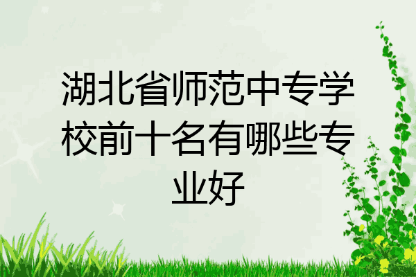 湖北省师范中专学校前十名有哪些专业好