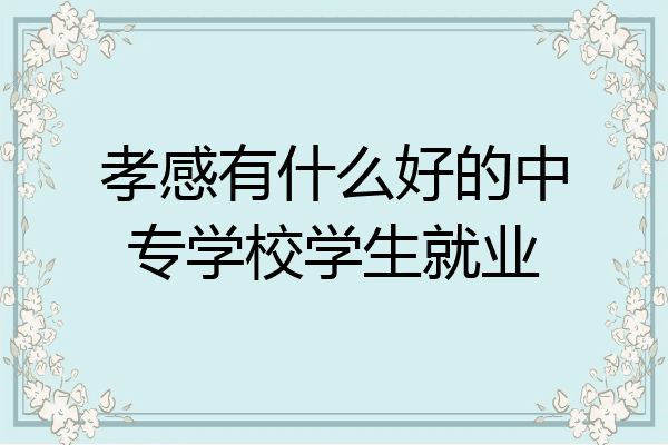 孝感有什么好的中专学校学生就业