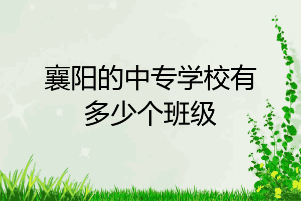 襄阳的中专学校有多少个班级