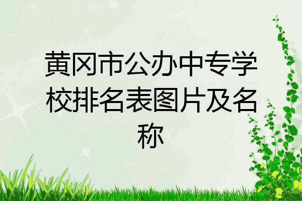黄冈市公办中专学校排名表图片及名称