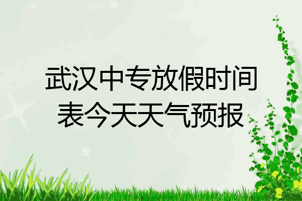 武汉中专放假时间表今天天气预报
