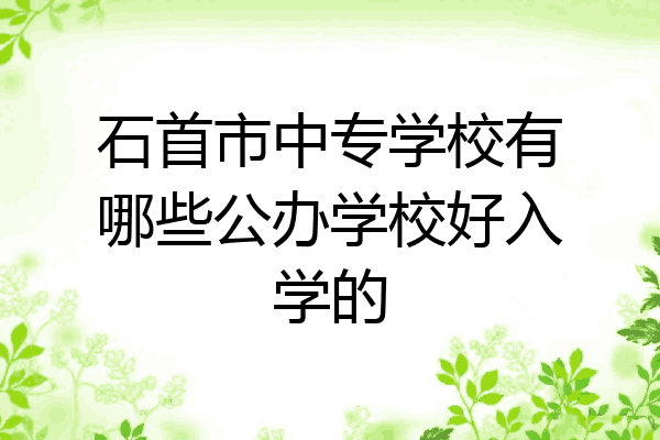 石首市中专学校有哪些公办学校好入学的