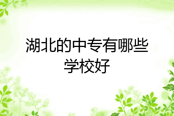 湖北的中专有哪些学校好