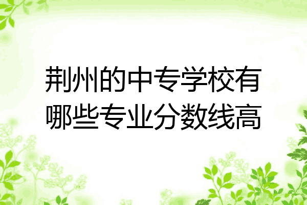 荆州的中专学校有哪些专业分数线高