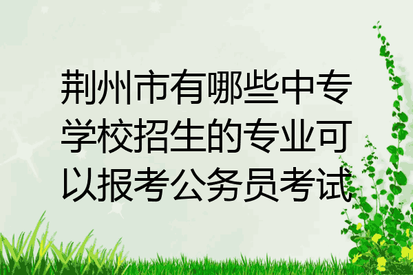 荆州市有哪些中专学校招生的专业可以报考公务员考试