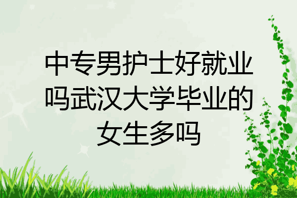 中专男护士好就业吗武汉大学毕业的女生多吗