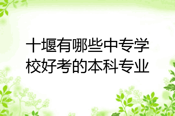 十堰有哪些中专学校好考的本科专业