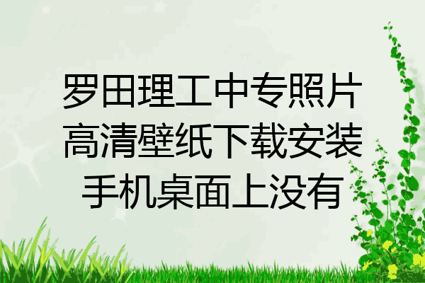 罗田理工中专照片高清壁纸下载安装手机桌面上没有