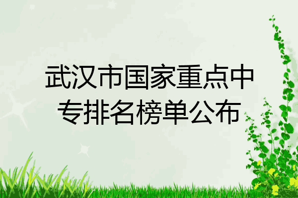 武汉市国家重点中专排名榜单公布