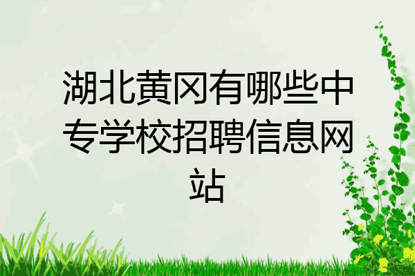 湖北黄冈有哪些中专学校招聘信息网站