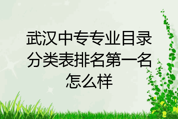 武汉中专专业目录分类表排名第一名怎么样